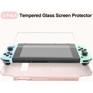 Protective Case with 2Pcs Screen Protector for Nintendo Switch, Liquid Silicone